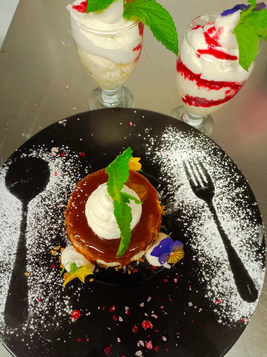 Elegant course plated for a private event